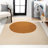 Cirkel Minimalist Geometric Dot Machine-Washable Cream/Terracotta Rug-2124482001