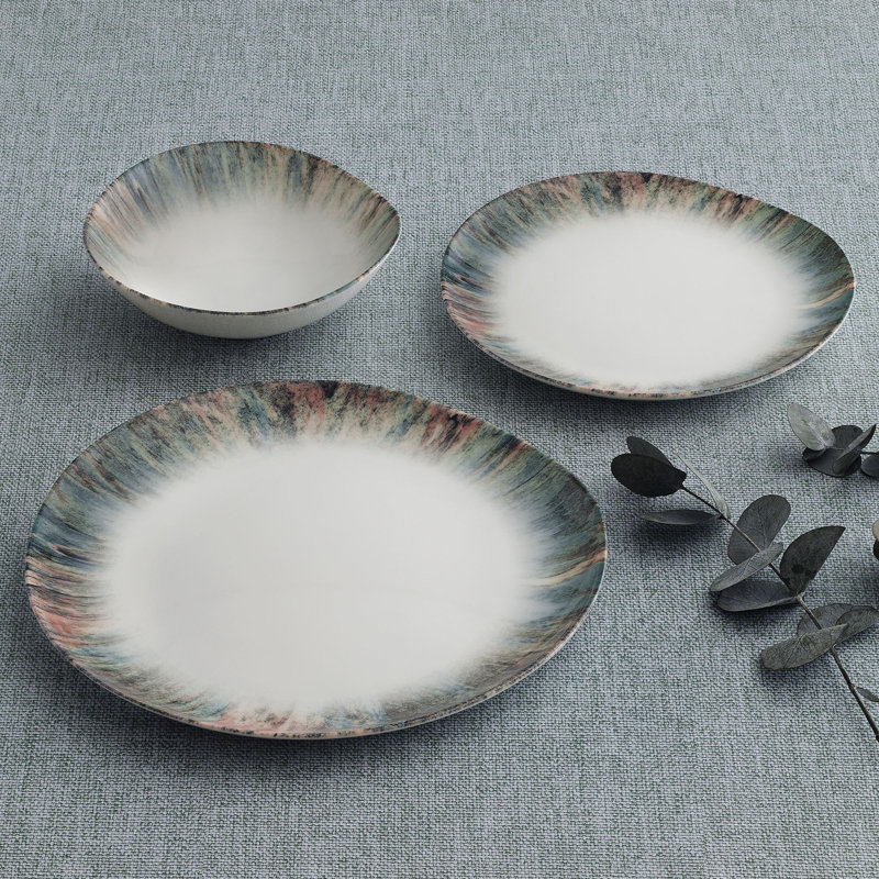 Porcelain China Dinnerware Set 24 Piece - Service for 6