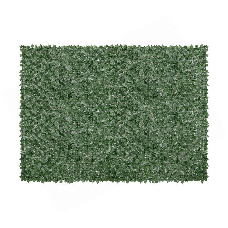 Clôture d'intimité Ivy, écran mural vert artificiel 96 x 72 po, clôture de lierre vert avec support en tissu maillé et joint renforcé, décoration de feuilles de vigne en fausses haies pour jardin extérieur, cour, balcon