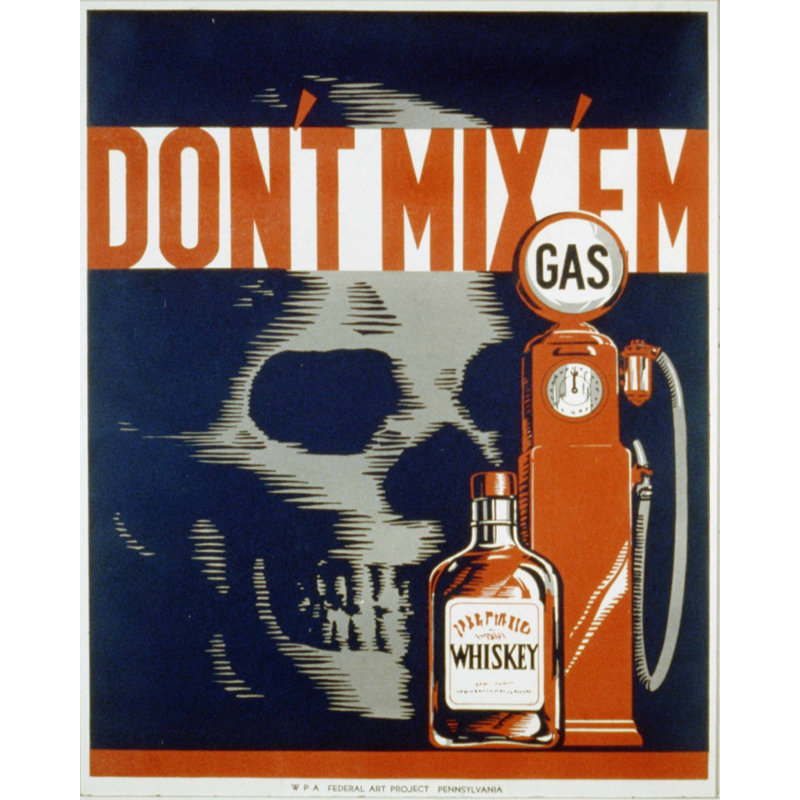 Retro Advertising Skull Gas Whiskey Sign