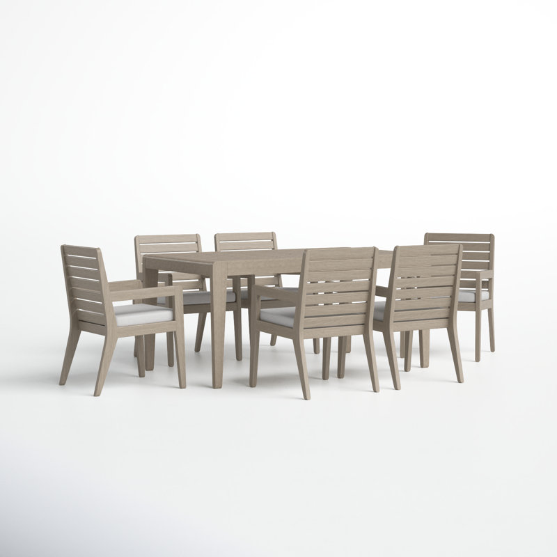 Ojai 40'' Rectangular 6 - Person Outdoor Dining Set with Cushions