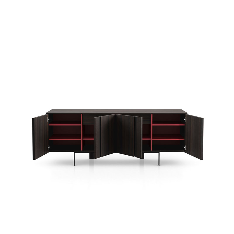 76'' W Credenza, Smoked Oak