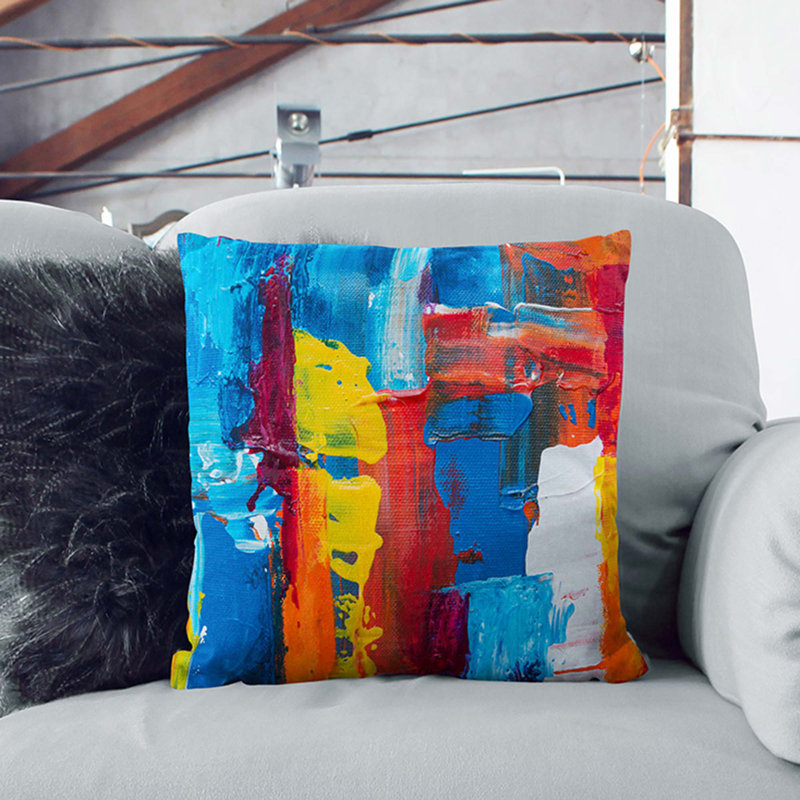 Abstract Square Throw Cushion, 55 x 55 cm