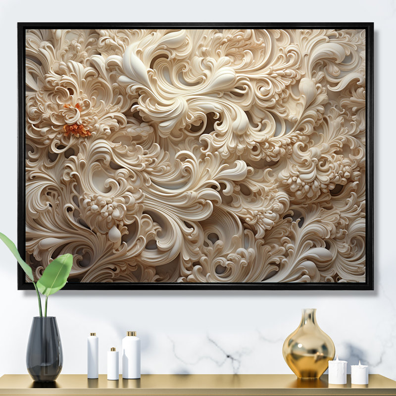 Impression sur toile, "Hindu Bhagavad Gita Blessed", Cadre flottant noir, H 34 po x l 44 po
