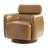 Mahvish Genuine Leather Swivel Rocker Barrel Chair With Adjustable Headrest-1528773561