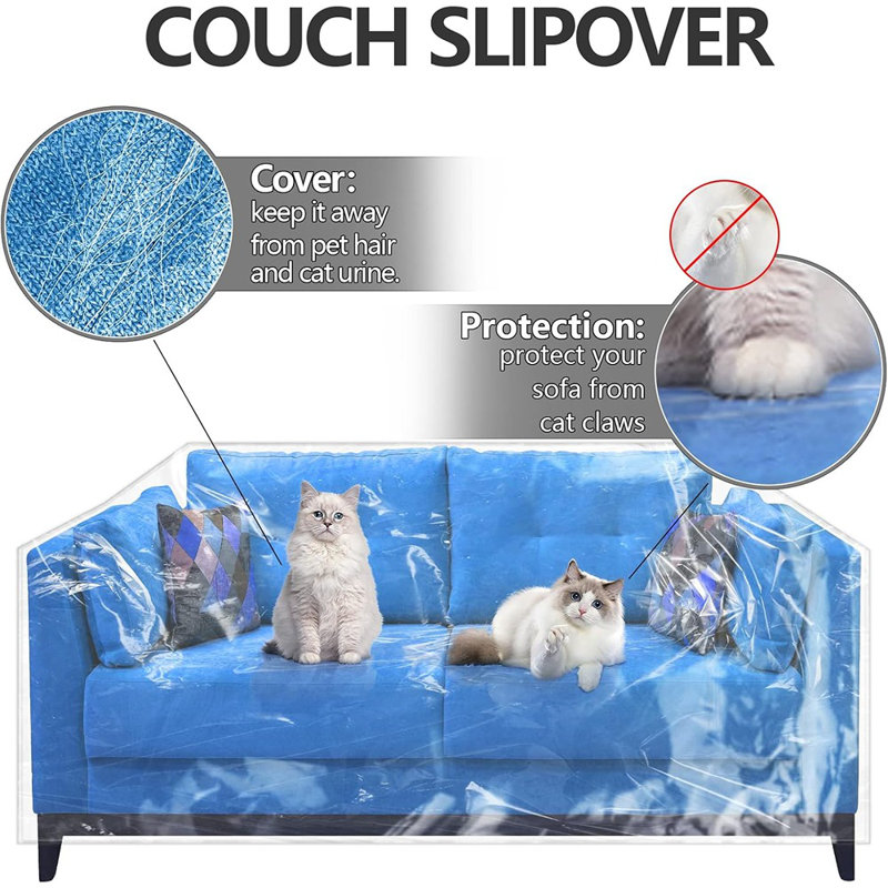 Housse de causeuse en plastique l 84 po x P 40 po x H 36 po x H 18 po ...