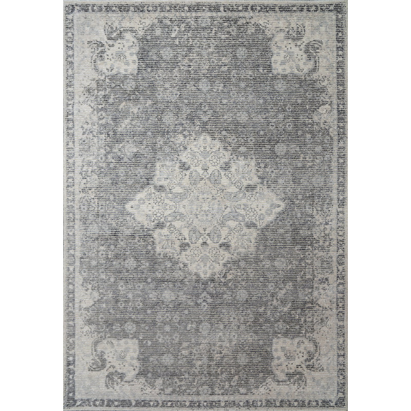Stefano 15703-190 Ivoire / Gris, Rectangle de 5 pi x 8 pi