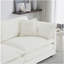 Ensemble de canapé 3 pièces avec coussins et coussins décoratifs, ensemble de canapé comprenant 2 fauteuils et un canapé à 2 places, ensemble de canapé décontracté peu encombrant pour le salon, chenille blanche-904368831