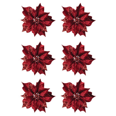 Pince à bijoux en forme de poinsettia (ensemble de 6)