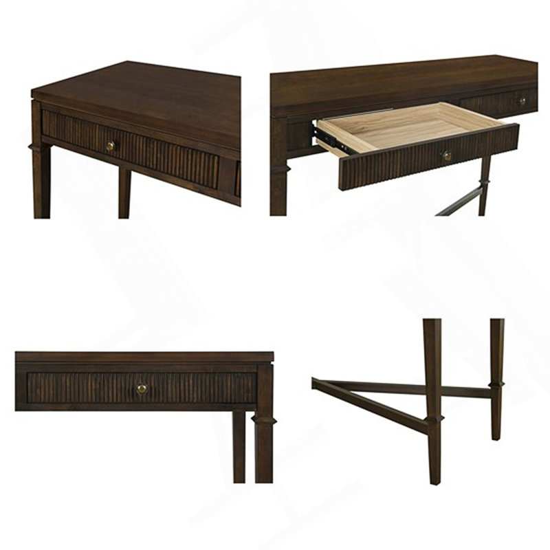 Fluted 2-Drawer Storage Console Table