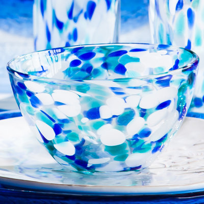 Bol de service en verre confetti Herrman