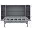Lit avec tablettes, tiroirs et ports, gris - compact compact pour petites pièces-488138184-488138190
