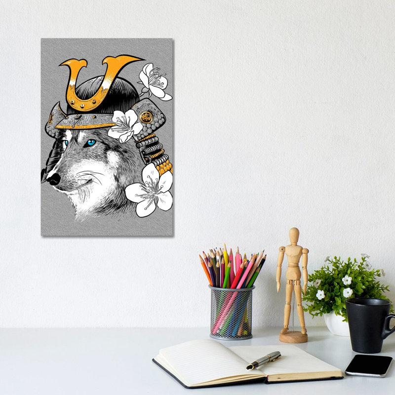 Wolf Samurai by Alberto Perez - Wrapped Canvas Print, 20.32 cm H x 30.48 cm W