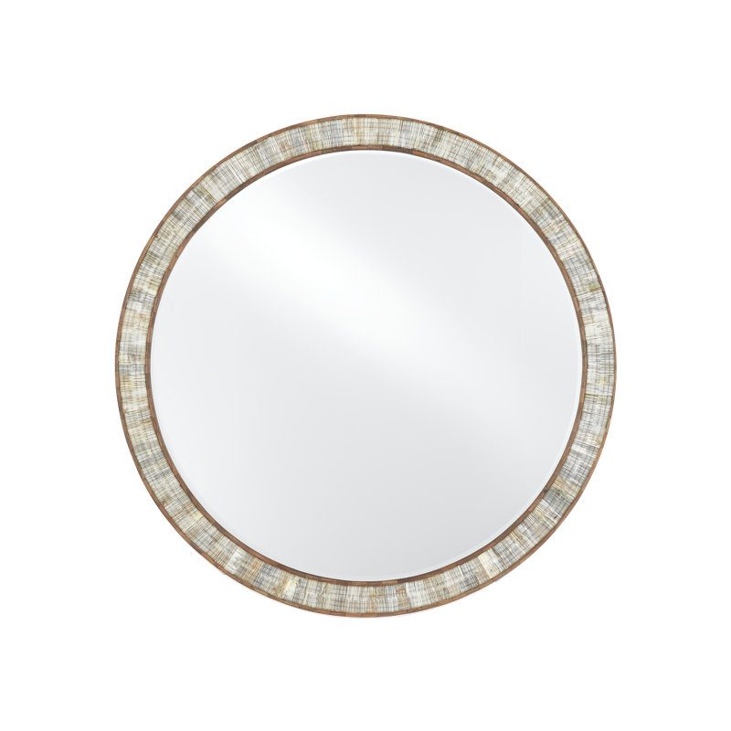 Hyson Solid And Engineered Wood Beveled Wall Mirror