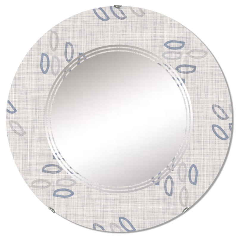 Miroir mural rétro à motif floral rétro I, 24 po x 24 po