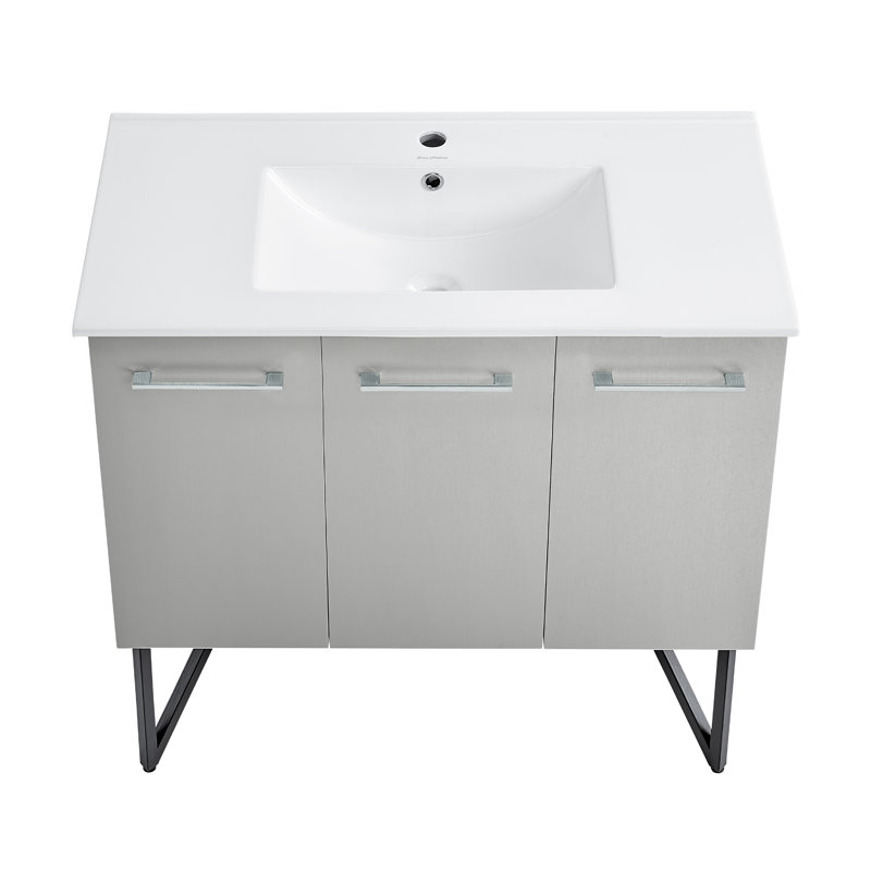 Meuble-lavabo de 36 po Annécy, Gris