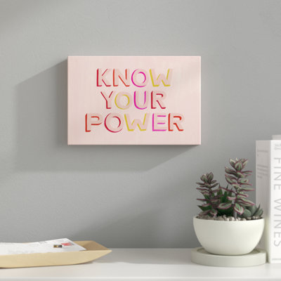 «You Are Powerful II», art textuel sur toile