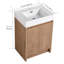 Meuble-lavabo autoportant simple 24 po avec plateau en résine et tablette Khamille-1852324507