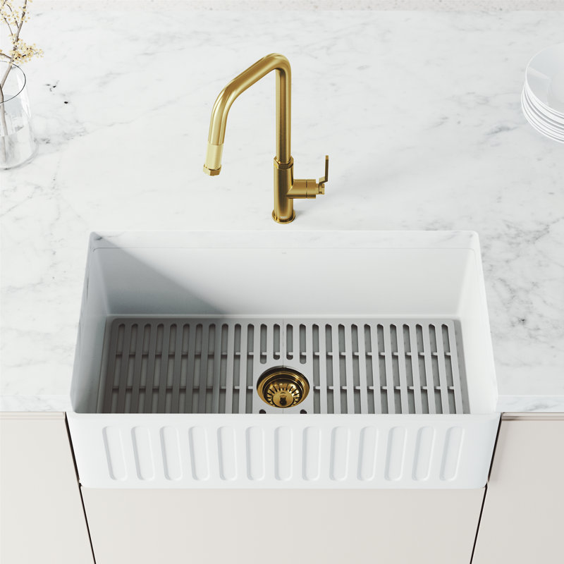 Hart 18 H 1-handle Pull-Down Kitchen Faucet, Matte Brushed Gold