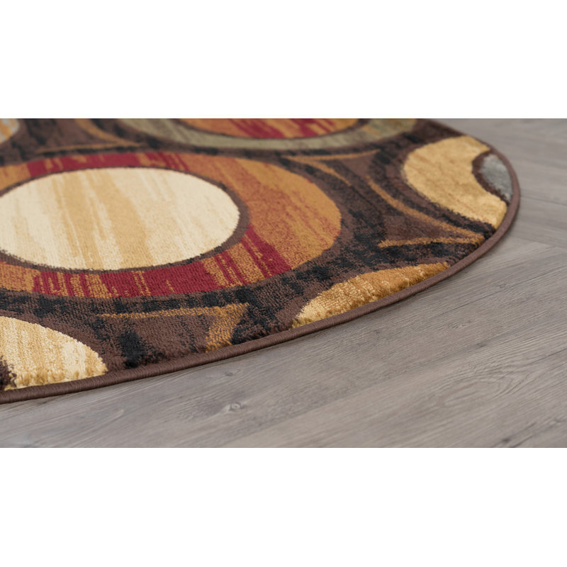 Tapis aire géométrique william, Rond 7 pi 10 po