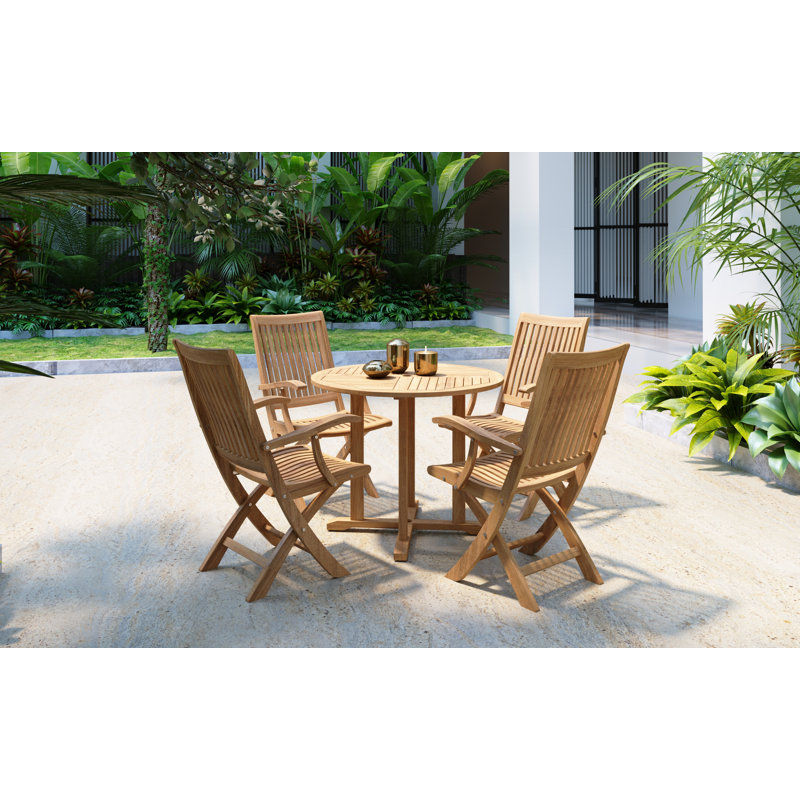 Winford Teak Folding Patio Dining Chair