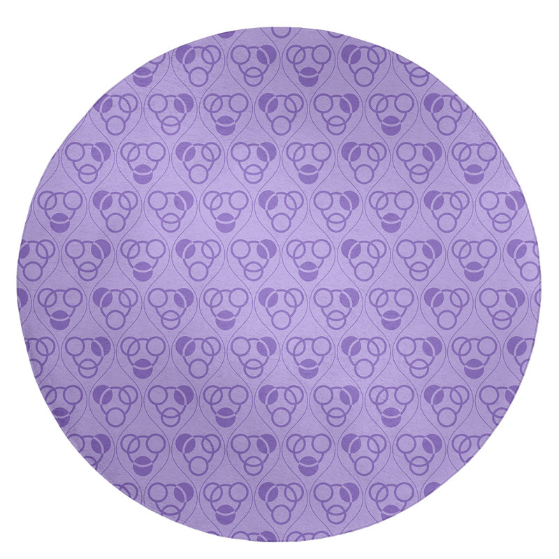 Chenille Geometric Indoor Rug, Round 5'