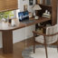 Bureau en bois massif noyer courbé-108687335-108687336