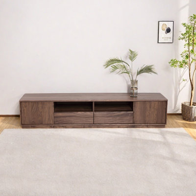 Black walnut solid wood furniture TV cabinet