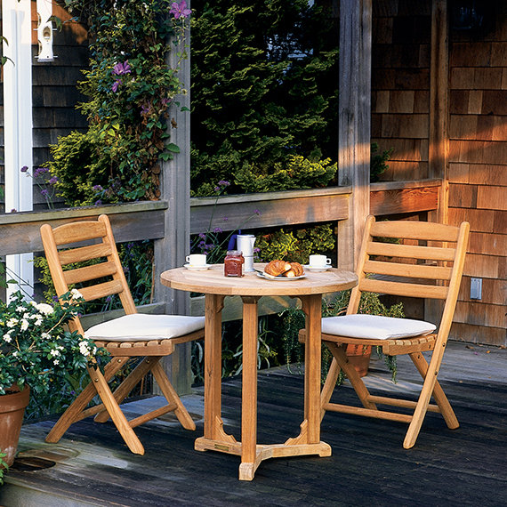 Essex Outdoor Round Teak Bistro Table