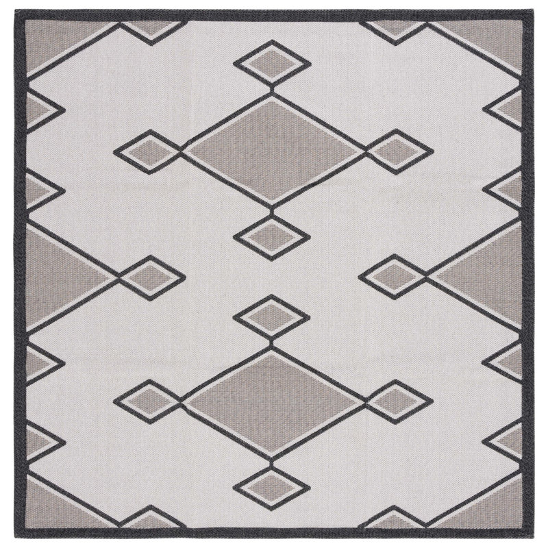Tapis en coton Southwestern, Carré 6 pi 4 po
