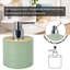 L'ensemble de salle de bain en bambou 6 pièces comprend un distributeur de savon, un porte-brosse à dents, un porte-brosse à dents, un porte-savon pour comptoir décoratif et un cadeau de pendaison de crémaillère, vert Sriral