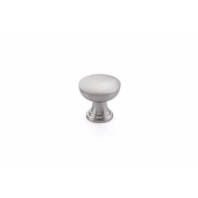 Poignée d'armoire ronde Emtek Overland, Nickel satiné, 1.25''