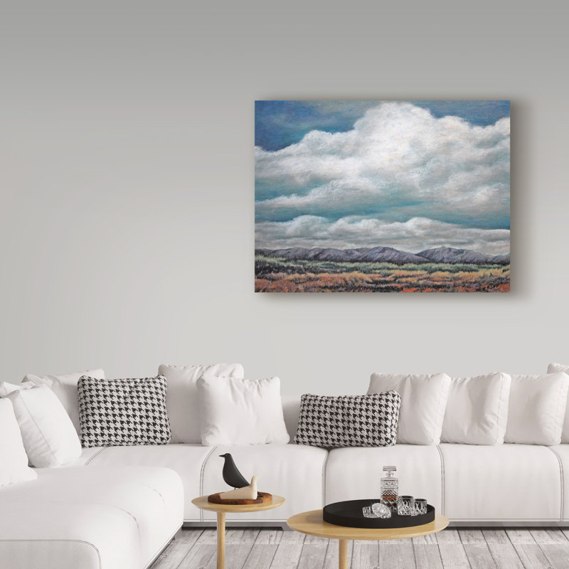 « nuageux d’après-midi », reproduction d’art sur toile tendue, H 14 po x l 19 po x P 2 po