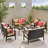 Aaliah 8 - Person Patio Conversation Set with Cushions-2134718918