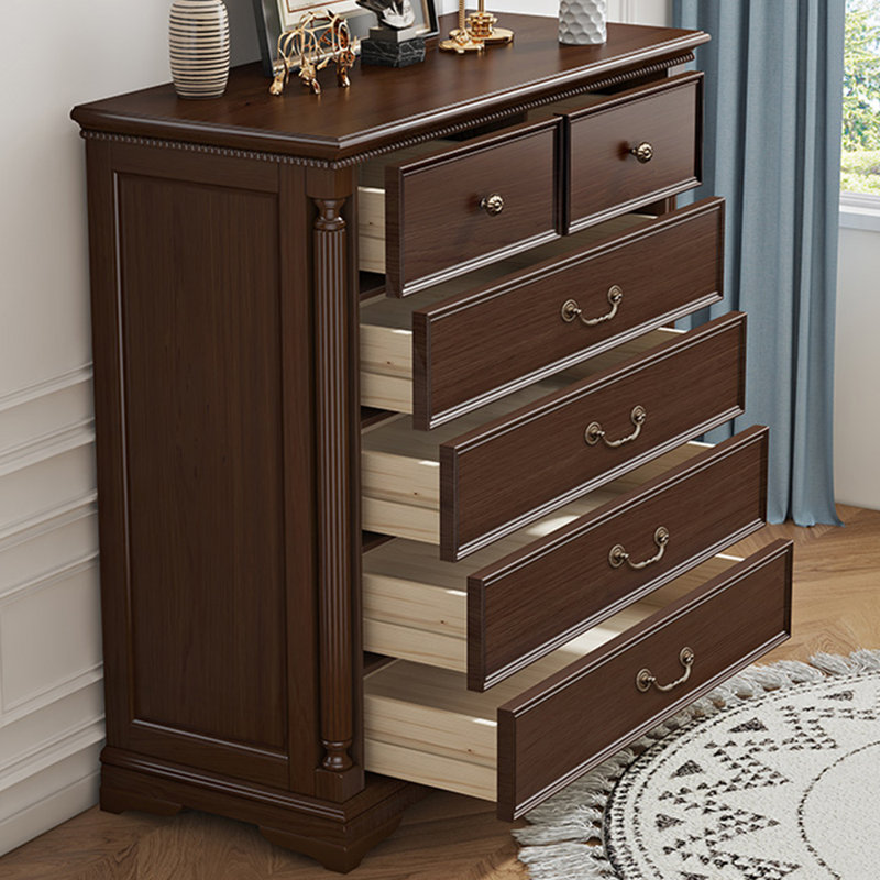 Commode d'appoint en bois massif de style européen