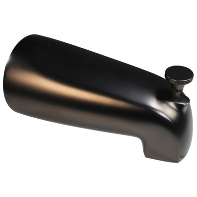 5-1/2" Reach Brass Wall Mount Tub Spout with Nose Diverter