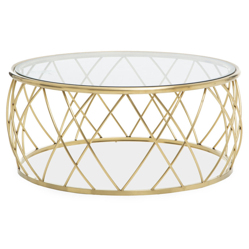 Leyla Frame Coffee Table, Gold