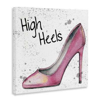 «Pink High Heels», art mural sur toile par Levison Design