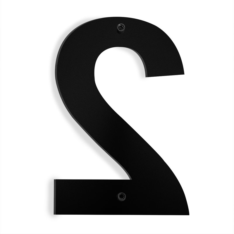 Matte Black Stainless Steel House Number 6"