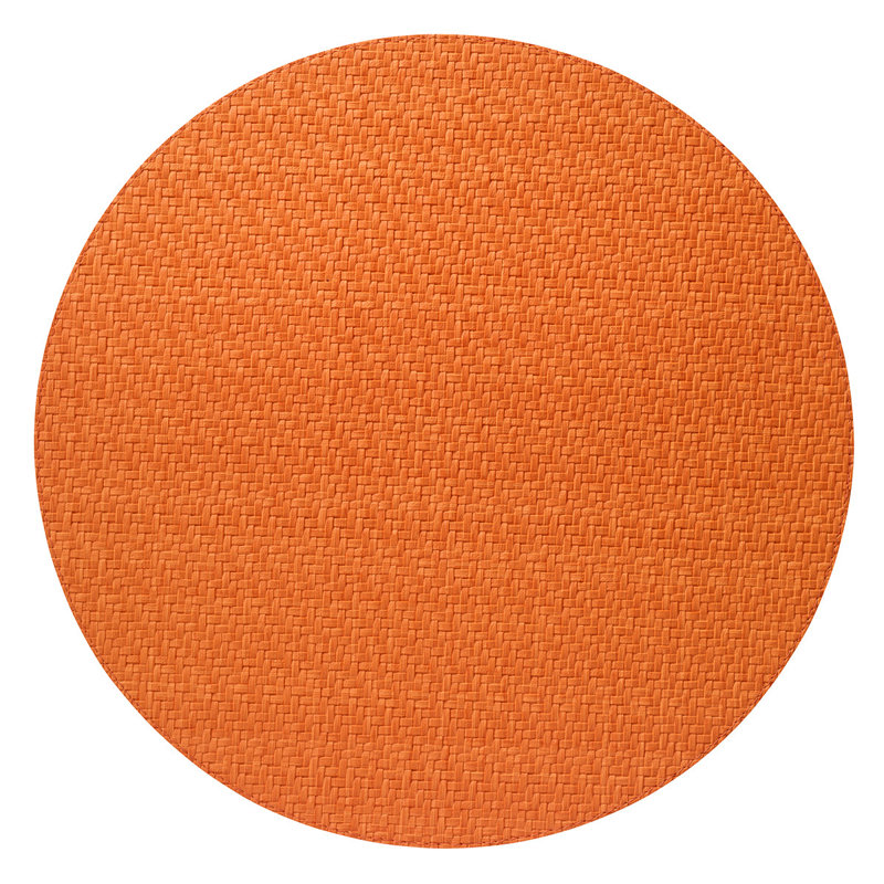 Wicker Round Placemats, Orange