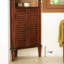 Armoire de coin en noyer massif et bois manufacturé