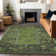 Machine Washable Indoor/Outdoor Xhevrie Olive Rug