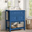 Meuble-lavabo simple de 76 cm avec comptoir en céramique et en pierre-1106239519