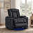 Vegan Leather Power Recliner with Hidden Storage, Cup Holders and Ambient Lighting-125361276