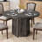 Modern Farmhouse Round Dining Table, Dining Room Table, Multifunction Table for 4-6 people