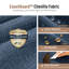 Ensemble de salon rembourré 3 pièces avec canapé et causeuses, canapé modulaire surdimensionné d'aspect lin avec garniture cloutée-2084238642