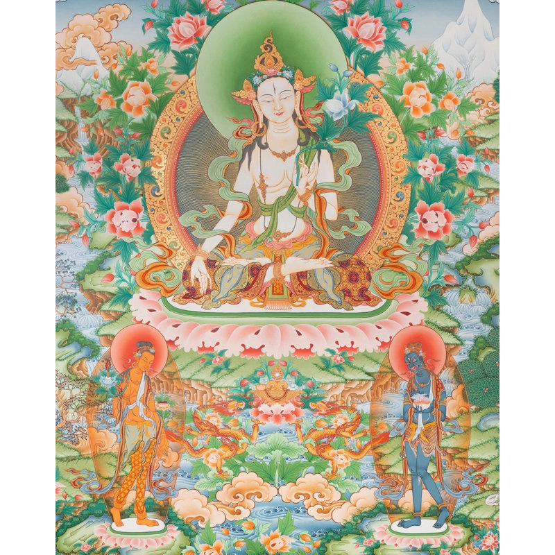 Tara blanc super fin (Thangka sans brocart)