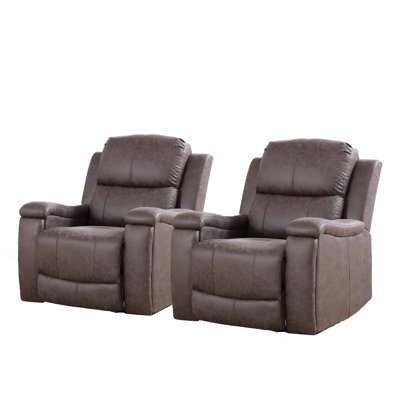 37'' W Manual Reclining Living Room Set with Hidden Cupholder (Set of 2)