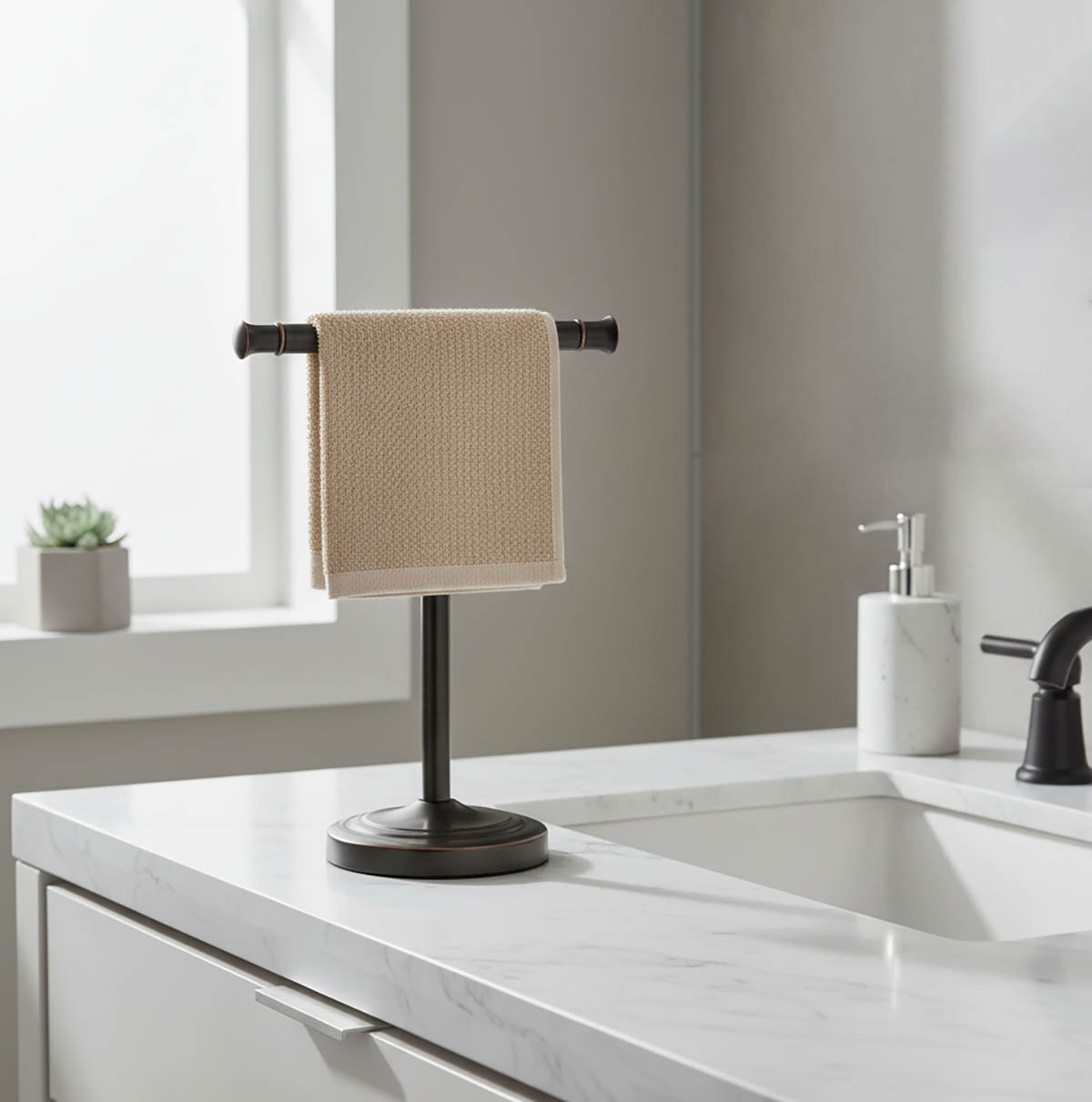 Small Rectangular Hand Towel Rack IWDOO INC. Freestanding Hand Towel Rack For Bath & Kitchen - Wayfair Canada