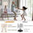  Tripod Floor Lamp, Mid Century Wood Standing Lamp, Modern Design Shelf Floor Lamp For Living Room, Bedroom, Office, Flaxen Lamp Shade With E26 Lamp Base Brown